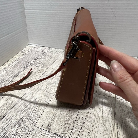 Vintage Coach Legacy Penny Purse Tan Leather Flap Crossbody Turnlock Convertable - Picture 3 of 15